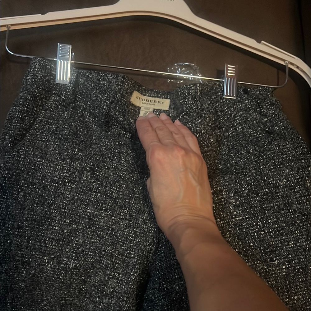 Burberry Charcoal Tweed pants